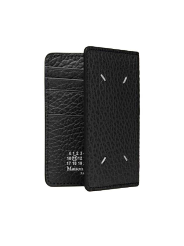 Bovine Leather Card Wallet Black - MAISON MARGIELA - BALAAN 3