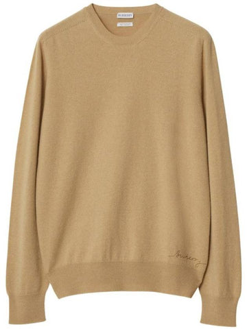 Logo embroidered cashmere sweater 8092801 - BURBERRY - BALAAN 1