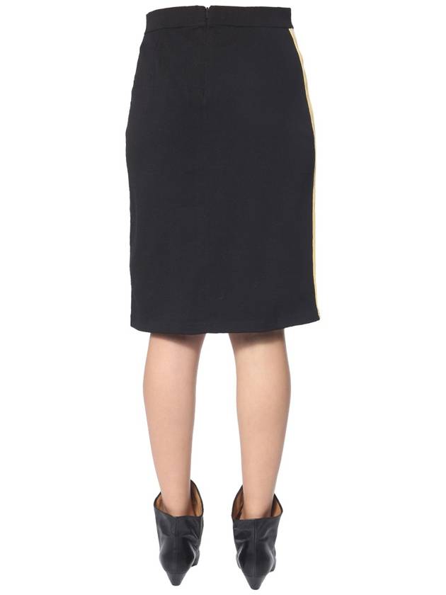 Women's Sideline Midi Pencil Skirt Black - ISABEL MARANT ETOILE - BALAAN 5