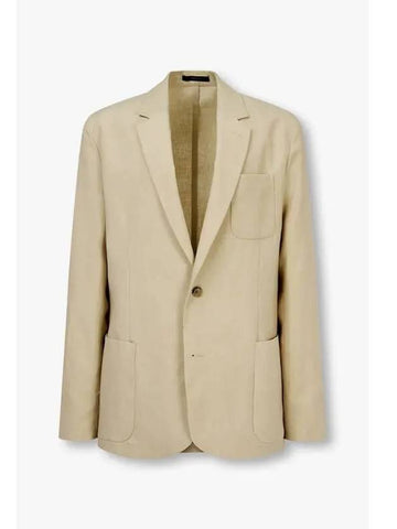 No cheat lapel linen single jacket beige - PAUL SMITH - BALAAN 1