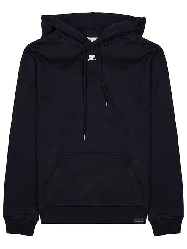 Embroidered Logo Hoodie Black - COURREGES - BALAAN 11