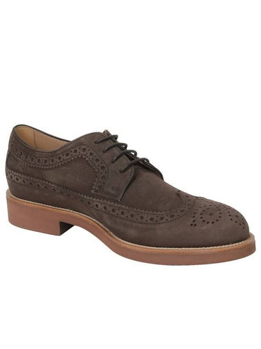 Suede Brogues Brown - TOD'S - BALAAN 1