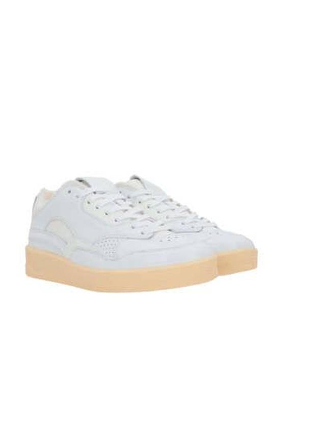 Basket Leather Low Top Sneakers White - JIL SANDER - BALAAN 5