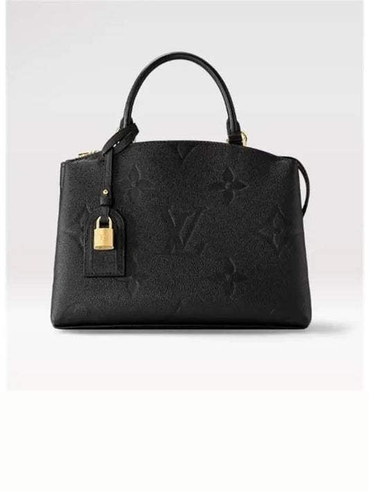 Petit Palais Monogram Empreinte Tote Bag Black - LOUIS VUITTON - BALAAN 2