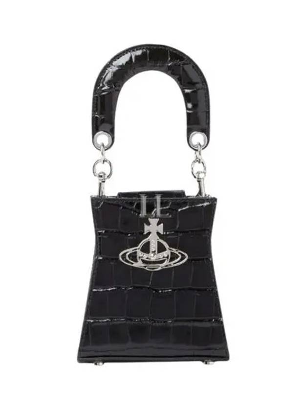 Kelly Small Leather Hand Tote Bag Black - VIVIENNE WESTWOOD - BALAAN 2