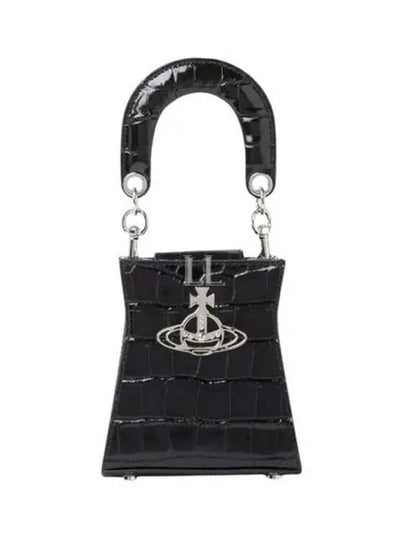 Kelly Small Leather Hand Tote Bag Black - VIVIENNE WESTWOOD - BALAAN 2