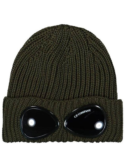 Extra Fine Merino Wool Goggle Beanie Ivy Green - CP COMPANY - BALAAN 2