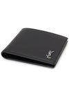 Tiny Cassandre East West Wallet in Matte Leather Black - SAINT LAURENT - BALAAN 4