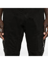 Stretch Sateen Ergonomic Lens Cargo Straight Pants Black - CP COMPANY - BALAAN 6