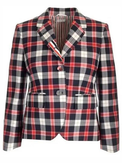 Tartan Twill High Armhole Sports Jacket Red - THOM BROWNE - BALAAN 2