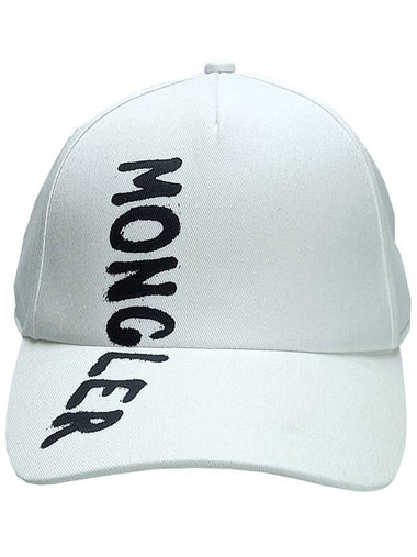 3B00008 0U082 034 Women Black Logo White Baseball Cap - MONCLER - BALAAN 1