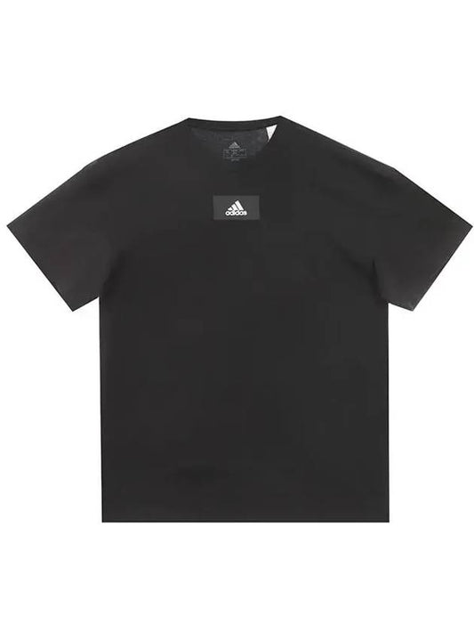 Essentials FeelVivid Short Sleeve T-Shirt Black - ADIDAS - BALAAN 1