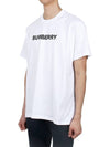 Logo Print Short Sleeve T-Shirt White - BURBERRY - BALAAN 4