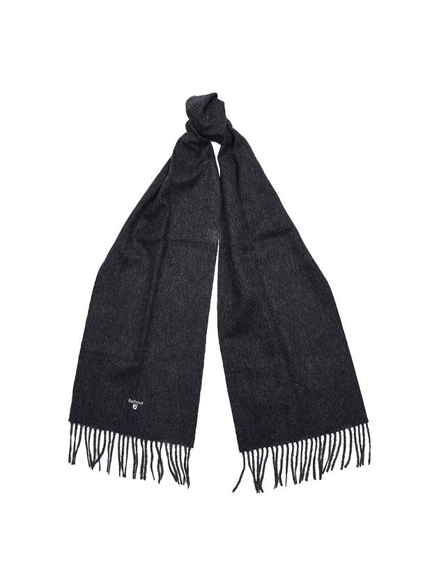 Plain Lambswool Muffler Charcoal Grey - BARBOUR - BALAAN 1