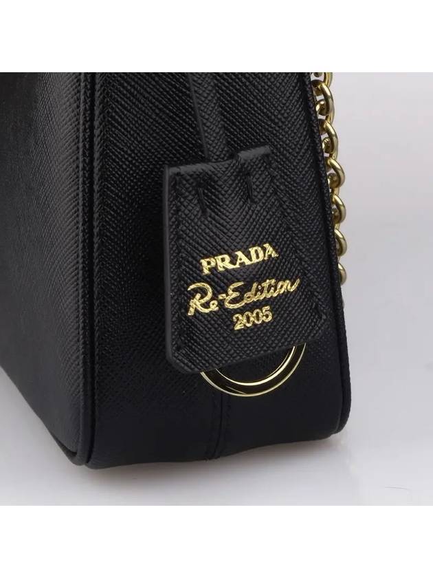 Re-Edition 2005 Saffiano Leather Shoulder Bag Black - PRADA - BALAAN 3