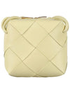 Cassette Intrecciato Mini Shoulder Bag Yellow - BOTTEGA VENETA - BALAAN 3