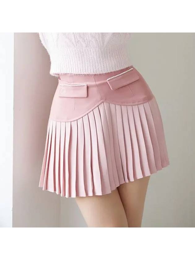 Golf Wear Heart Shape Pleated Skirt Pink - J JANE - BALAAN 1