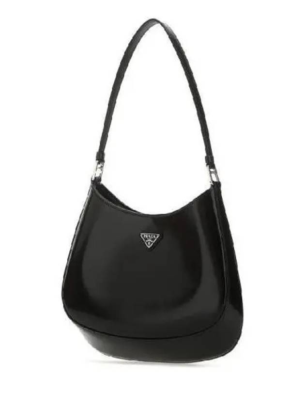 Triangular Logo Cleo Brushed Leather Shoulder Bag Black - PRADA - BALAAN 6