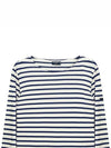 Minquiers Modern Stripe Long Sleeve T-Shirt Ecru Marine - SAINT JAMES - BALAAN 3