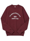 Club Crew Neck Cotton Sweatshirt Burgundy - SPORTY & RICH - BALAAN 2