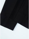 Crop Wool Blended Straight Pants Black - CALLAITE - BALAAN 6