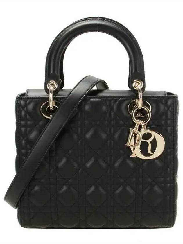 Lady Cannage Lambskin Medium Tote Bag Black - DIOR - BALAAN 2