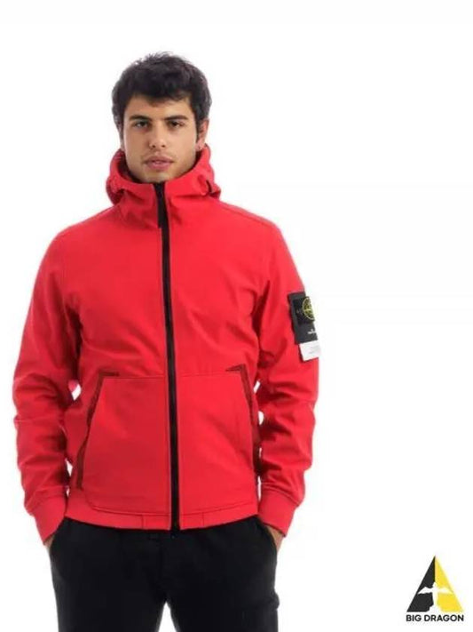 Wappen Patch Hooded Jacket Red Green 7715Q0122 - STONE ISLAND - BALAAN 1