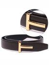 Men's T-Line Reversible Leather Belt Black Brown - TOM FORD - BALAAN 2