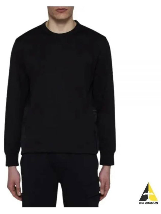 Stretch Fleece Mixed Pocket Sweatshirt Black - CP COMPANY - BALAAN 2