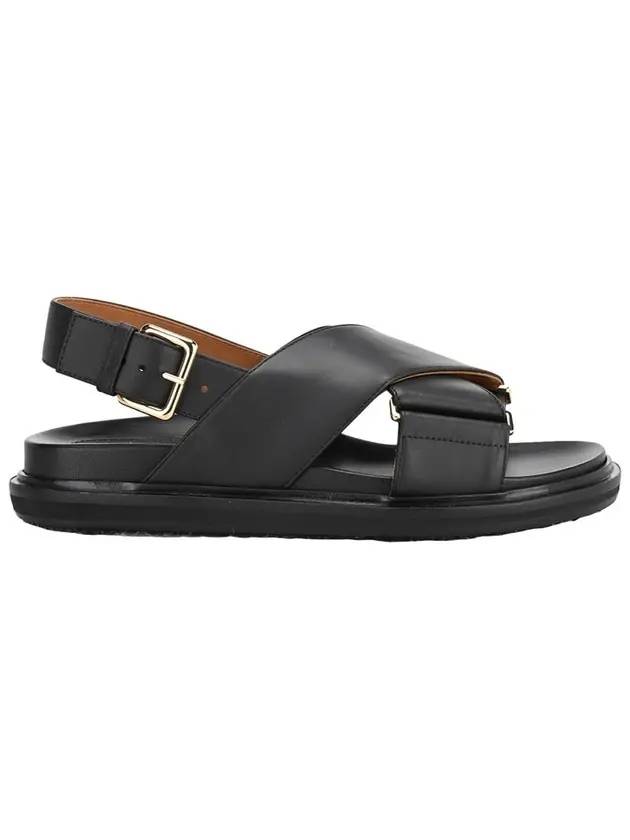 Fussbett Leather Sandals Black - MARNI - BALAAN 1