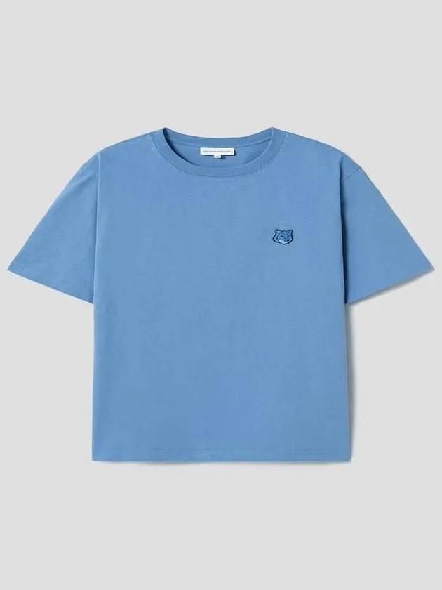 Bold Fox Head Patch Comfort Short Sleeve T-Shirt Blue - MAISON KITSUNE - BALAAN 3