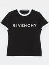 Archetype Slim Fit Cotton Short Sleeve T-Shirt Black - GIVENCHY - BALAAN 3