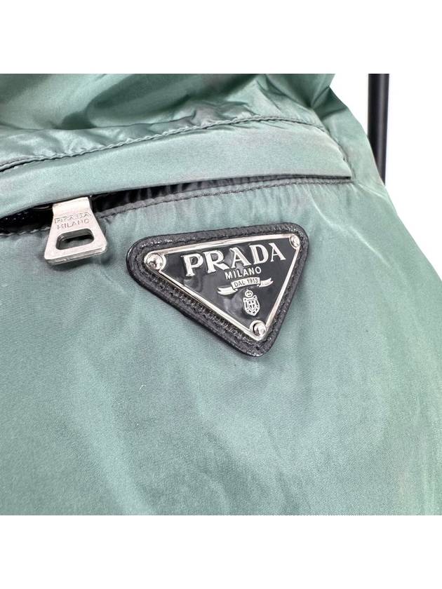 Nylon triangle logo windbreaker hood jacket size S - PRADA - BALAAN 6