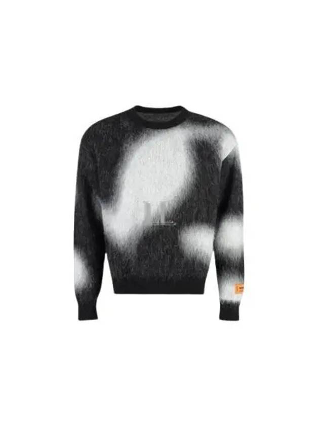 All Over Print Crewneck Knit Top Black - HERON PRESTON - BALAAN 2