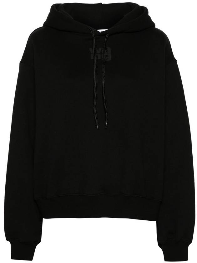 Alexander Wang Essential Terry Hoodie With Puff Paint Logo Clothing - ALEXANDER WANG - BALAAN 1