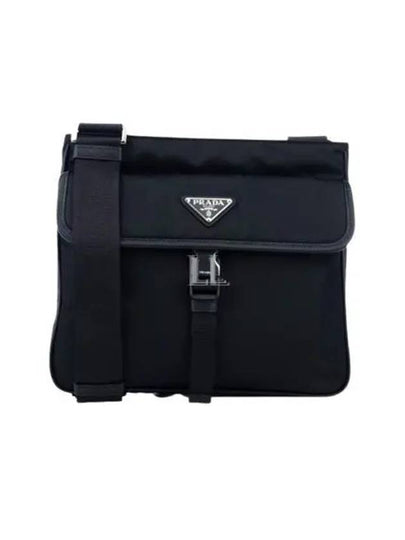 Triangle Logo Re-Nylon Cross Bag Black - PRADA - BALAAN 2