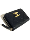 Zipper card wallet black gold caviar AP3521 - CHANEL - BALAAN 3