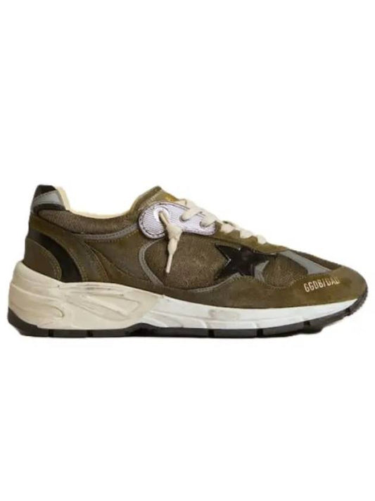 Dad Star Distressed Finish Low Top Sneakers Khaki - GOLDEN GOOSE - BALAAN 2