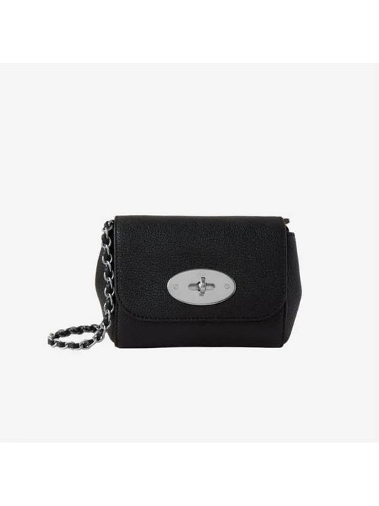 Mini Lily Chain Cross Bag Black Silver - MULBERRY - BALAAN 2