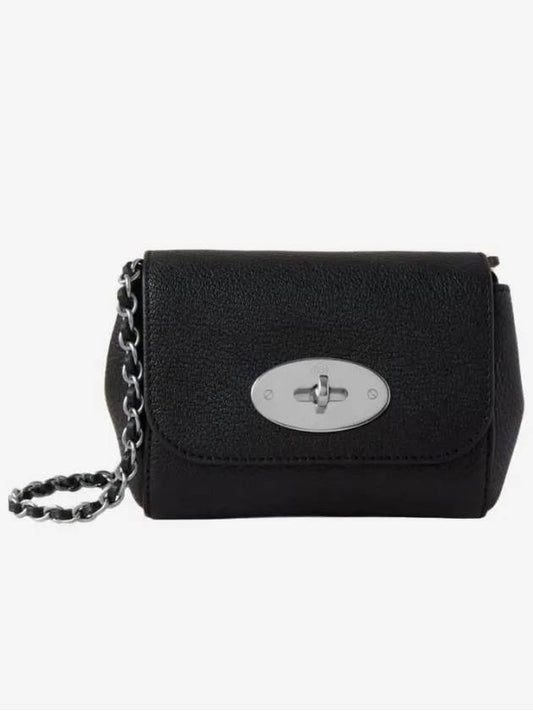 Mini Lily Chain Cross Bag Black Silver - MULBERRY - BALAAN 2