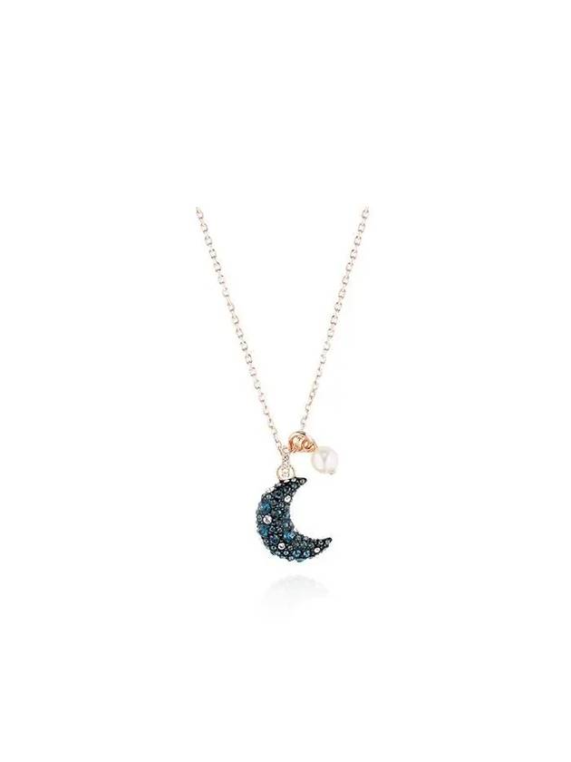 Luna Pendant Crystal Pearl Necklace Rose Gold - SWAROVSKI - BALAAN 2