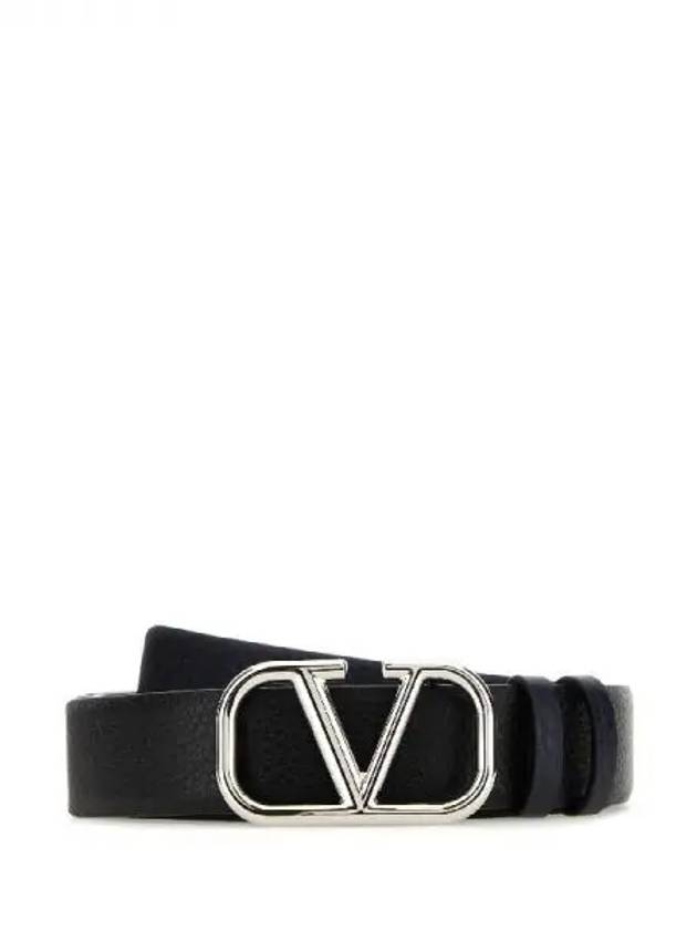 V logo buckle leather belt 271126 - VALENTINO - BALAAN 1