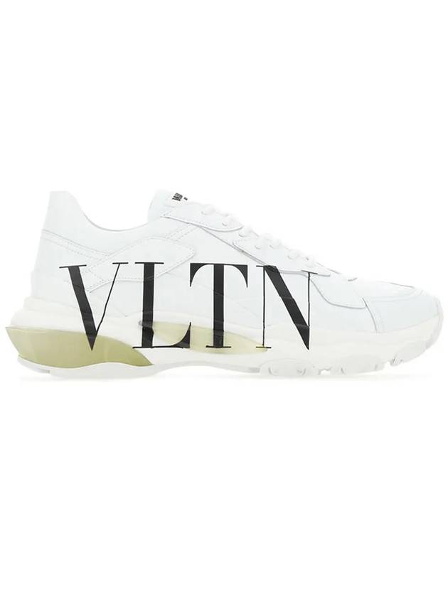 Men's Calfskin VLTN Logo Bounce Low Top Sneakers White - VALENTINO - BALAAN 3