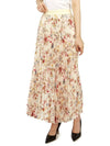 Palio Floral Long Pleated Skirt Yellow - MAX MARA - BALAAN 5