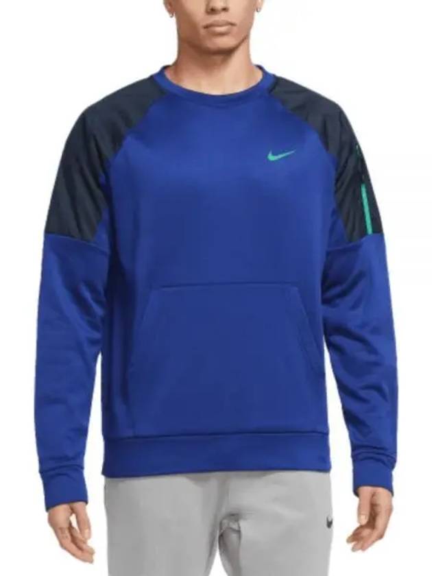 Therma Novelty Crewneck Sweatshirt Blue - NIKE - BALAAN 2