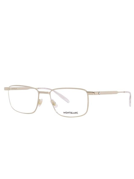 Eyewear Rectangle Metal Eyeglasses Gold - MONTBLANC - BALAAN 1