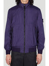 Garment Dyed Crinkle Reps Nylon Zip-up Jacket Purple - STONE ISLAND - BALAAN 3