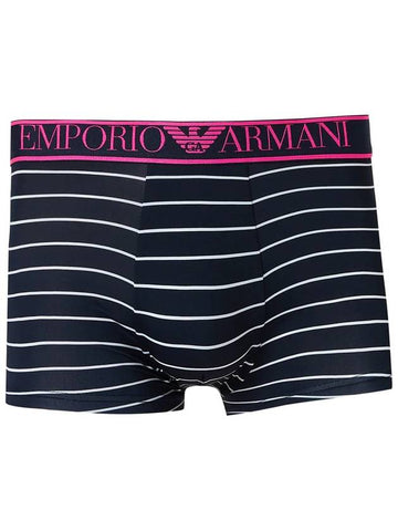 Men's Microfiber Trunk Briefs Pink Navy - EMPORIO ARMANI - BALAAN 1