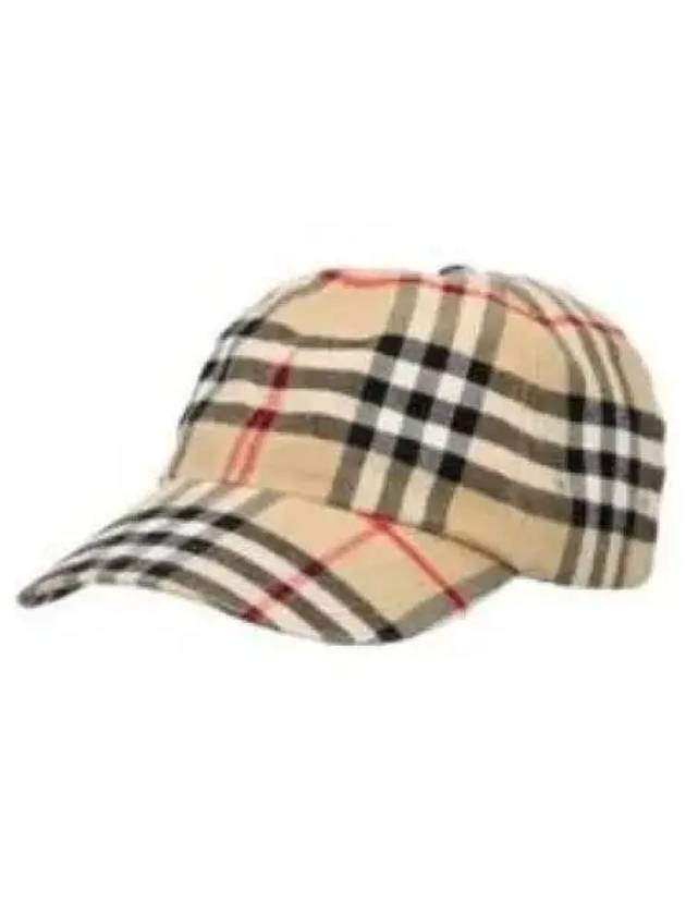 Check Cotton Ball Cap Beige - BURBERRY - BALAAN 2