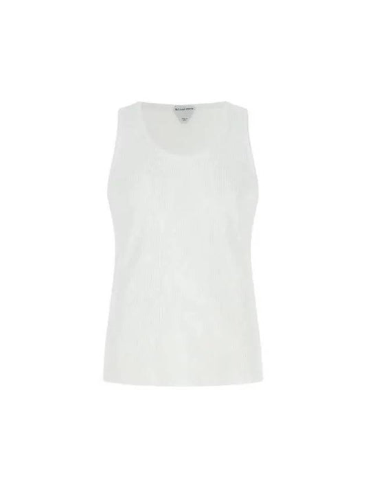 Men's Stretch Cotton Tank Top Sleeveless White - BOTTEGA VENETA - BALAAN 2